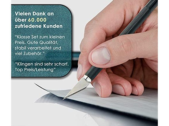 Rakel-Set | hochwertiges Folierungs-Werkzeug-Set mit Präzisionsmesser und Folienrakel