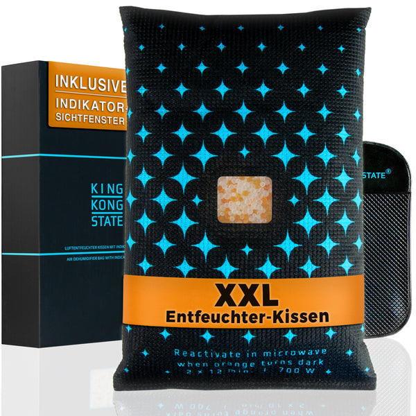 Luftentfeuchter-Kissen XXL mit Indikator-Fenster 1,2kg für beschlagene Autoscheiben inkl. Anti-Rutsch Pad