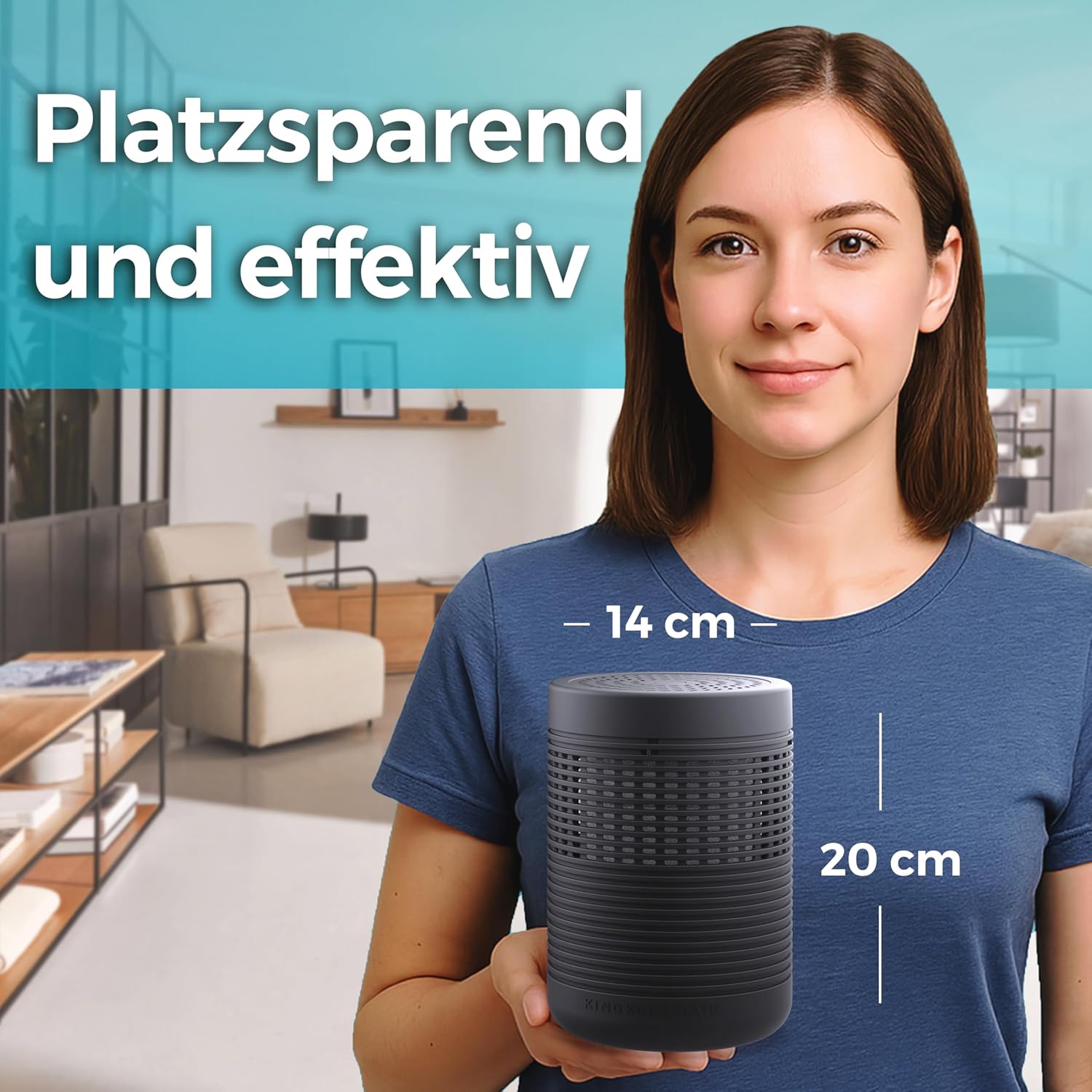 Luftentfeuchter ohne Strom | inkl. 3-Monatsvorrat Luftentfeuchter-Granulat | Entfeuchter gegen Schimmel in Wohnung, Bad, Keller