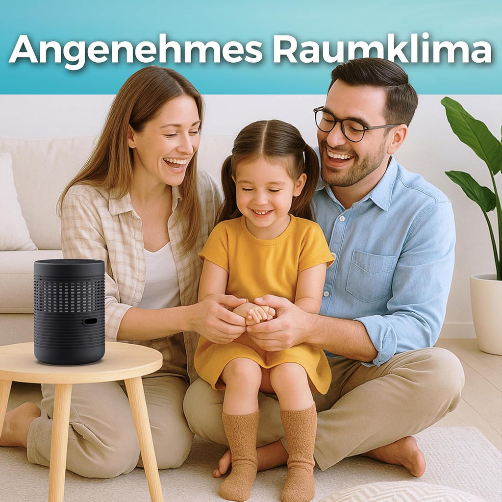Luftentfeuchter ohne Strom | inkl. 3-Monatsvorrat Luftentfeuchter-Granulat | Entfeuchter gegen Schimmel in Wohnung, Bad, Keller