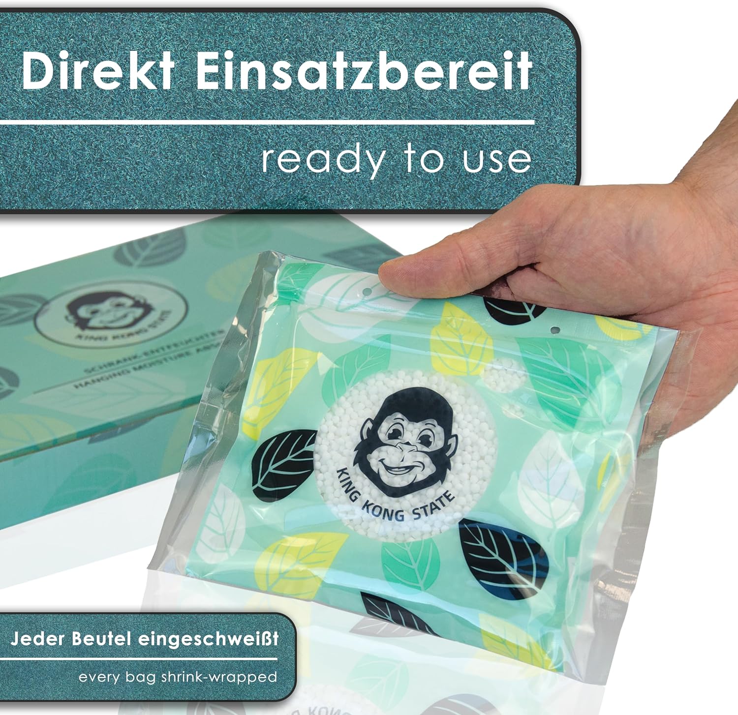 Luftentfeuchter für Kleiderschränke - Hochleistungs-Trockenmittel zur Entfernung von Feuchtigkeit (Granulat)