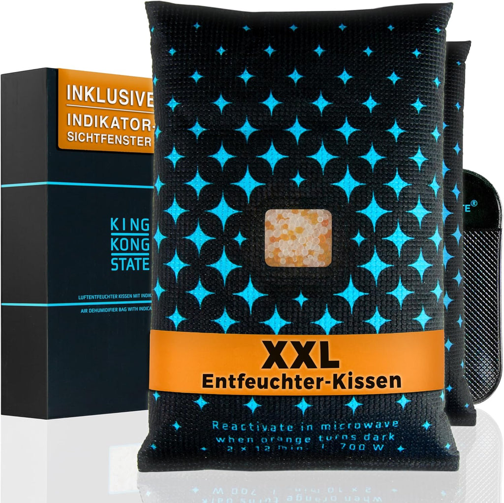 Luftentfeuchter-Kissen XXL mit Indikator-Fenster 1,2kg für beschlagene Autoscheiben inkl. Anti-Rutsch Pad (Kopie)