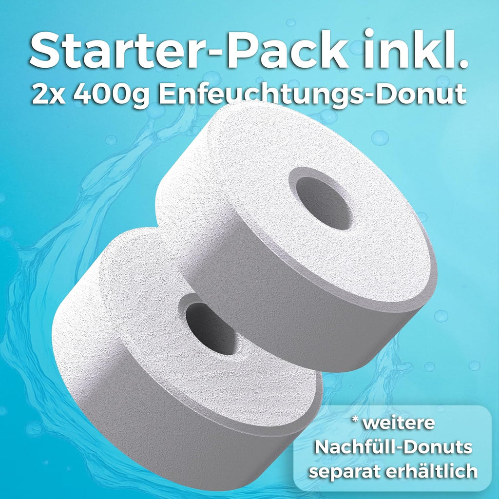 Luftentfeuchter ohne Strom | inkl. 3-Monatsvorrat Luftentfeuchter-Granulat | Entfeuchter gegen Schimmel in Wohnung, Bad, Keller