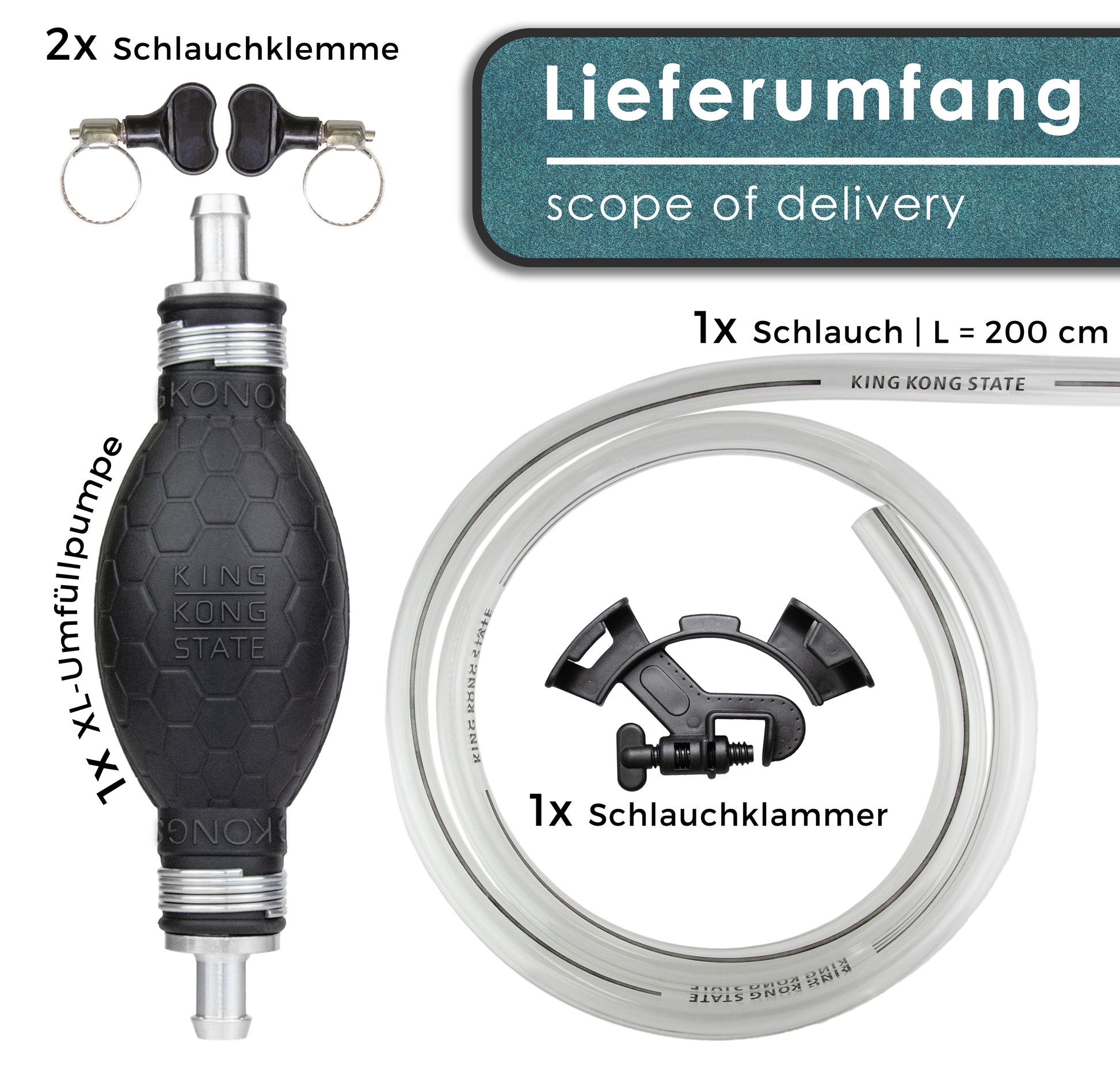 Lieferumfang King Kong State Handpumpe XL