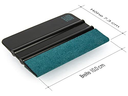 Kunststoff-Rakel 2er Pack | hochwertige Folienrakel mit Alcantara-Überzug 10 x 7,3 cm