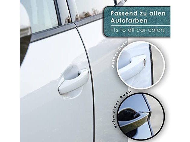 Auto-Kantenschutz 8m schwarz aus Kautschuk l Gummiprofil inkl. Metallverstärkung