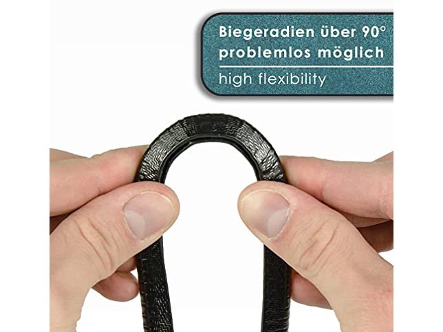 Auto-Kantenschutz 8m schwarz aus Kautschuk l Gummiprofil inkl. Metallverstärkung