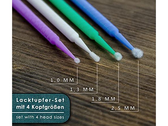 Lacktupfer-Set 20 Stück | Set mit 4 Größen von 1 mm bis 2,5 mm