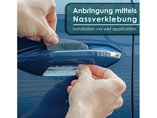 Lackschutzfolien-Set für Autotür-Griffmulden | Große transparente Griffschalen-Schutzfolien zum Schutz vor Kratzern
