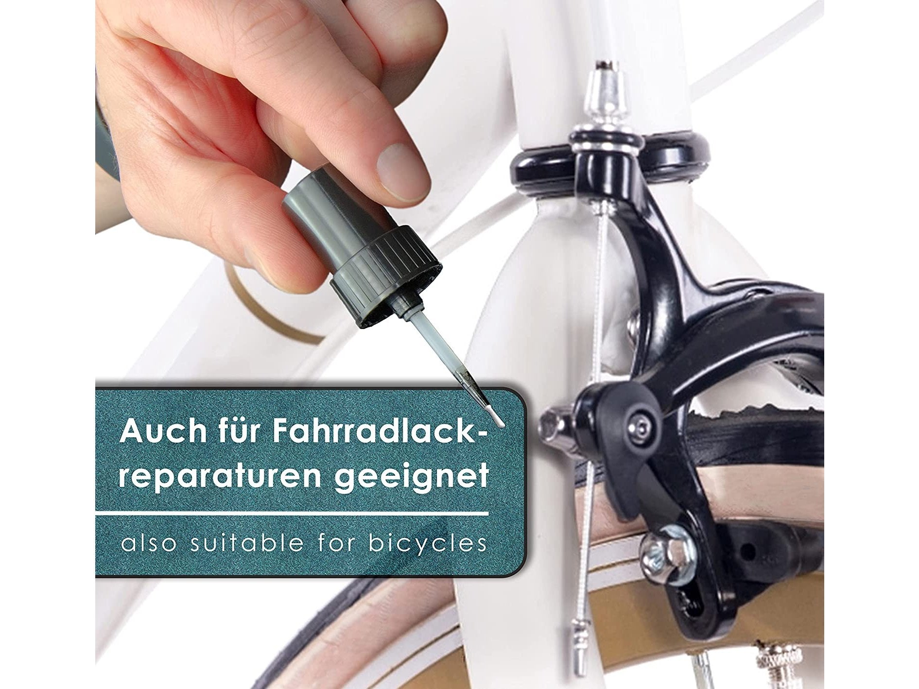 Lackstift - WEIß GLANZ - 1-Schicht-Lack zur Ausbesserung von Steinschlägen und Kratzern an Fahrzeugen