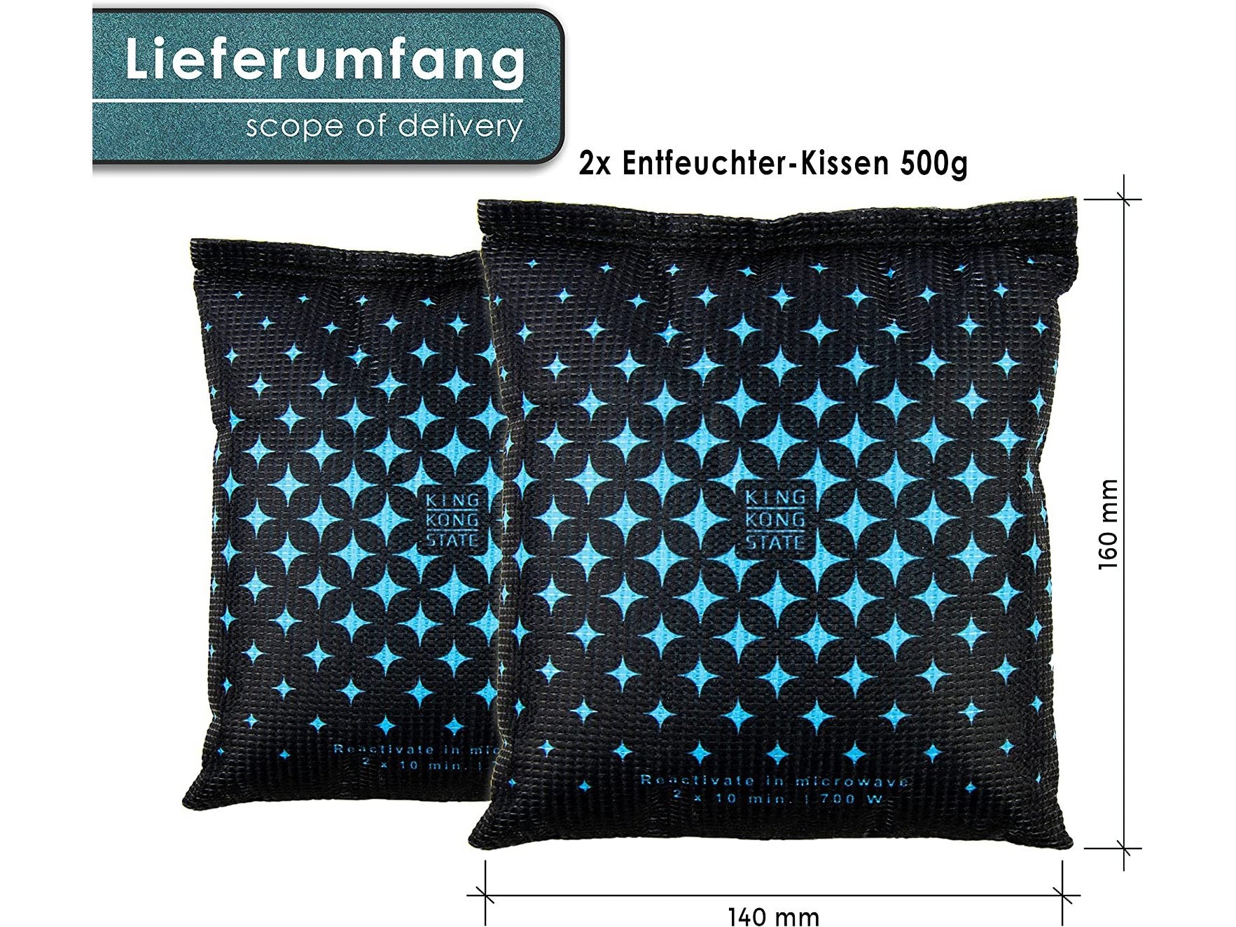 Luftentfeuchter-Kissen 500g für beschlagene Autoscheiben
