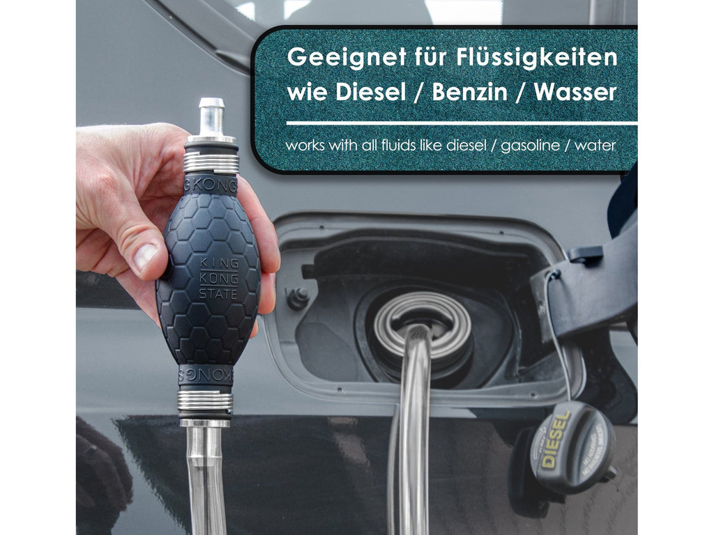 Handpumpe - XL-Umfüllpumpe für Flüssigkeiten wie Wasser, Benzin, Diesel oder Öl